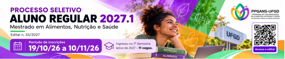 PROCESSO SELETIVO ALUNO REGULAR 2026.1 - ALIMENTOS, NUTRI&Ccedil;&Atilde;O E SA&Uacute;DE